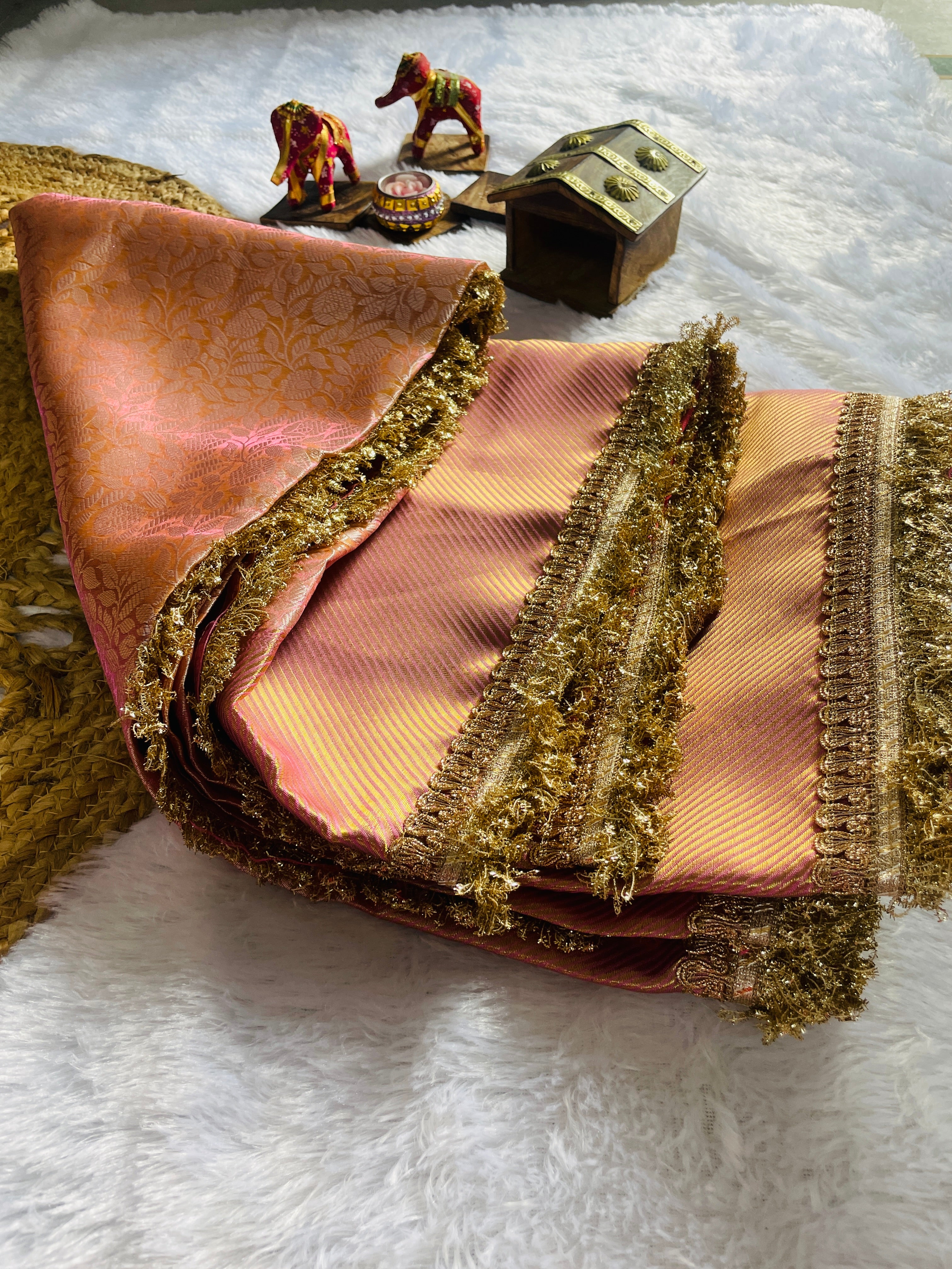 Pink Ombre -Banarasi Silk Saree
